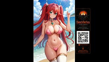 Ai anime bikini girls &ndash; summer beach vibes nsfw fanservice big tits order physical prints