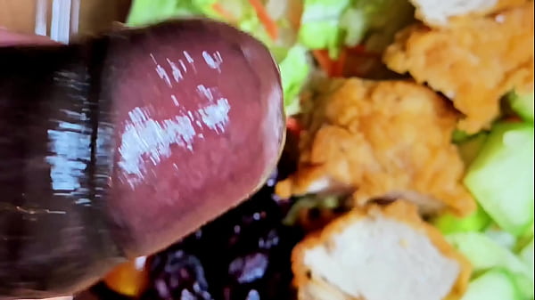 I Jerk Off The Delivery Man Cum On The Chicken Salad And Eat It, After He Lick My Big Fat Pussy - Bbw Ssbbw Cum Swallow, Big Ass, Thick Ass, Big Fat Ass, Fat Pussy, Hijab, Cum Load, Bbw Pussy Eating thumbnail