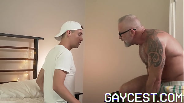 Silver Grand Dad Barebacked By Gay Twink 