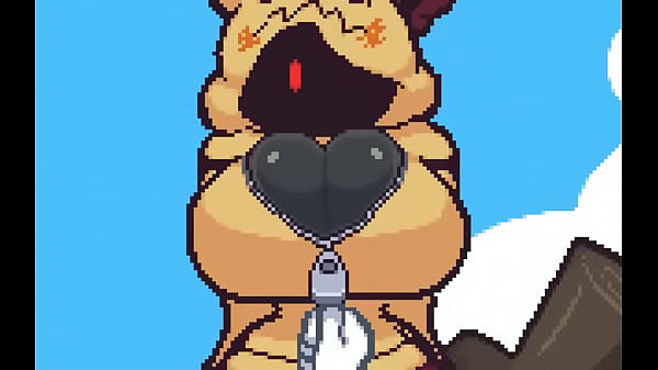 Pokemon recibe cachetada caliente en las tetas 