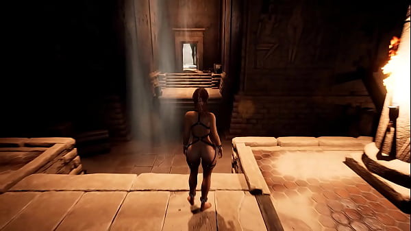 A huge rock hard cock suddenly filled lara croft's pussy to the brim hentai game 3d animation 