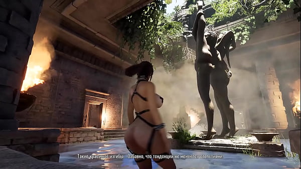 A huge rock hard cock suddenly filled lara croft's pussy to the brim hentai game 3d animation 