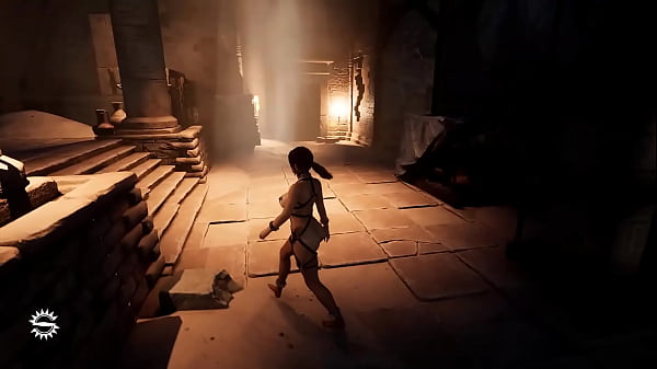 Play MP4 - A huge rock hard cock suddenly filled Lara Croft's pussy to the brim&period; Hentai Game 3D Animation