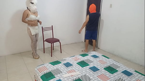 Nonton It's Halloween And I Found A Sexy Bunny In The House!! She Looks Like She's My Stepmother. I'm Going To Fuck Her For Wearing Slutty Lingerie On Halloween. Free Real Porn thumbnail