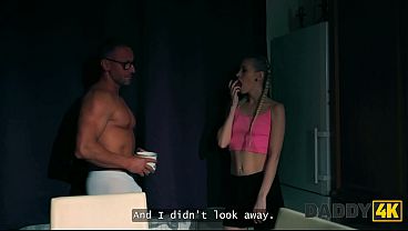DADDY4K. Cheating with stepdaddy in the kitchen 