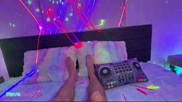 Blue-braided Babe Serena Hill Takes Two Creampies In Brian's Neon Den! thumbnail