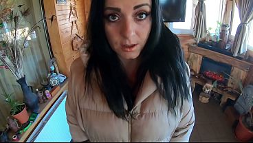 MilfyCalla Fucked in Ripped Pantyhose &amp_ Downjacket by Her Boss &ndash_ Office Cheating Fetish