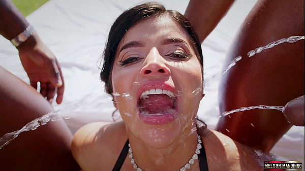 Sara Retali&rsquo;s First Ever Golden Shower DP anal BBC Gangbang 