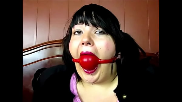 Fat Girl Gagged With Big Ball Gag And Hooded With Dirty Panties thumbnail