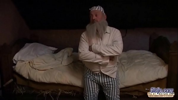 Play MP4 - White hair grandpa fucks teen girlfriend that shows as fairy in his dream