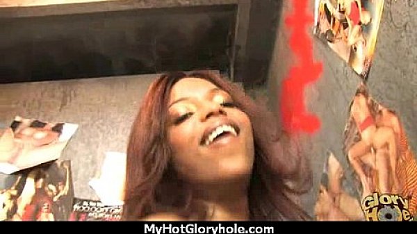 Horny ebony suck the juice from big white gloryhole 25 