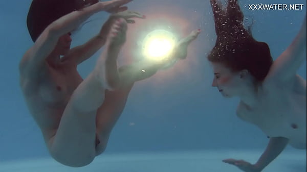 Anastasia Oceanand Marfa are naked underwater