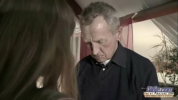 Play MP4 - Very Old Man Fucks v&period; Girl And Cums On Her Tongue After Pussy Sex