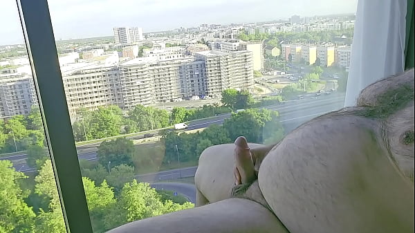 Play MP4 - Masturbating by hotel window with nice wiew to Frankfurt
