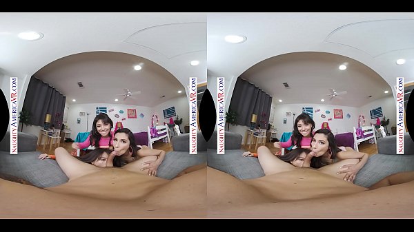 Naughty America - Brooklyn Gray, Gianna Dior, and Liv Wild have some dorm room_fun in VR