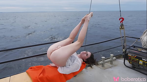 Solo Brunette Darcy Dark Masturbate On The Boat In 4k. thumbnail