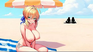 Nonton Saber De Fate Y Sus Amigas Te Pajean En El Mar. Rol Joi - Voz Espa&ntilde;ola. thumbnail