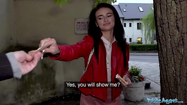 Public Agent Rip my nylons and fuck my pussy hard_outside