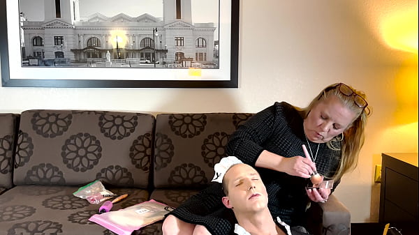 Makeup Transformation on Man Who Becomes Maid