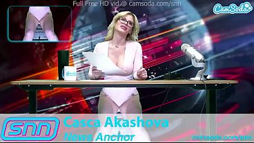 SNN News Anchor MILF Casca Akashova Masturbates on_air