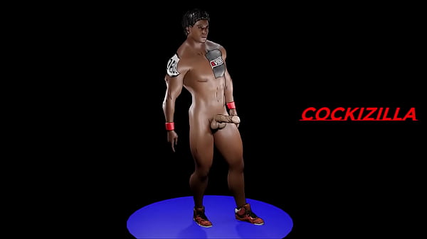 D-BOY WARMING UP AND SHOWING OFF HIS TWISTED MONSTER DICK