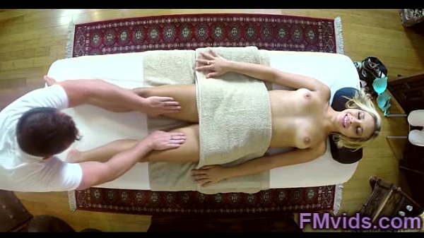 Gorgeous blonde fucked aftermassage