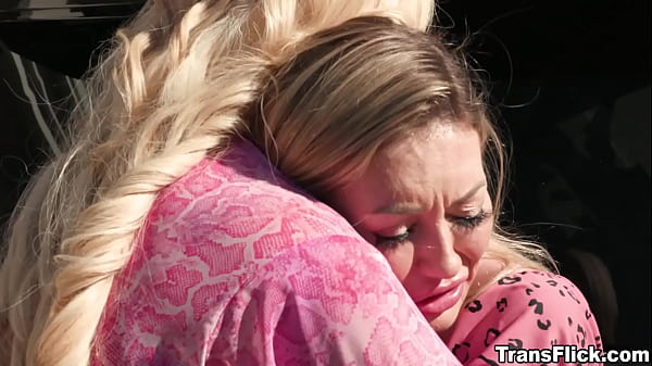 Adira Allure eyes drift down to Angelina Pleases cock 