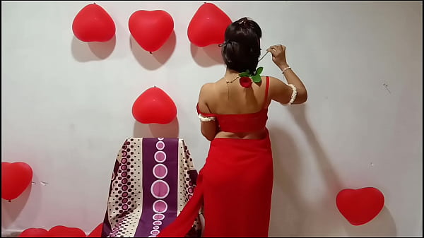 Play MP4 - Best Horny Bhabhi From Indian Origin In Red Sari Celebrating Anniversary Showing Big Desi Boobs