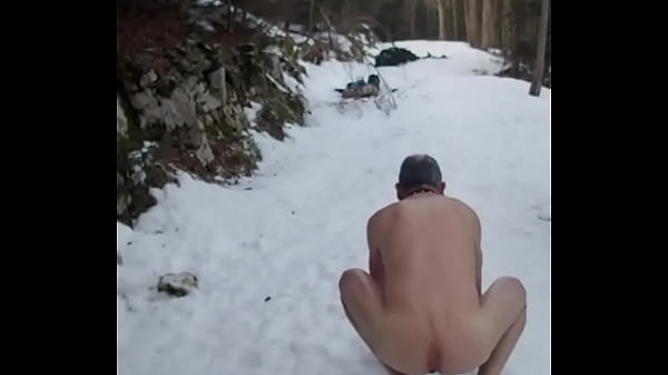 a friend naked in snow 