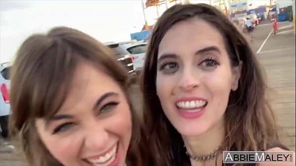 Play MP4 - Risky Public Restroom Threesome - Abbie Maley And Riley Reid Almost Caught Fucking&excl;