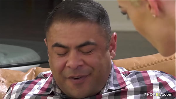 Buzzcut chick enjoying two huge dongs 