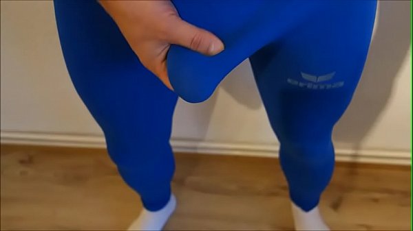 precum, grinding and bulge in spandex 