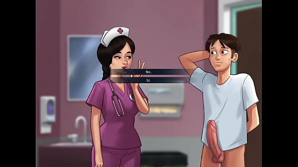 Parte 1 Enfermera Micoe Juego SummertimeSaga mamada de Micoe en el hospital con dialogos en espa&ntilde;ol 