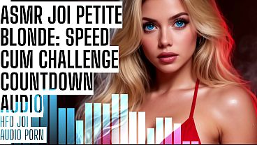 ASMR JOI Petite Blonde: Speed Cum Challenge Countdown Audio Porn HFO 