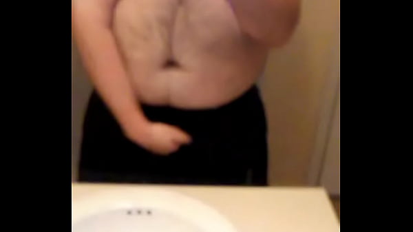 Fat virgin loser ballbusting himself with fist 