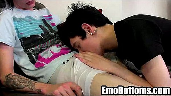 Emo twink Lewis Romeo sucking on a rock hard cock 