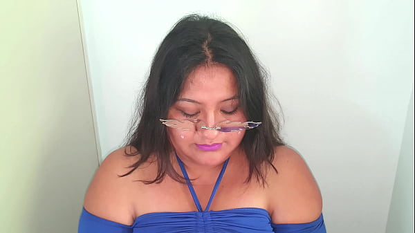 Swallowing semen in my ill fitting blue dress