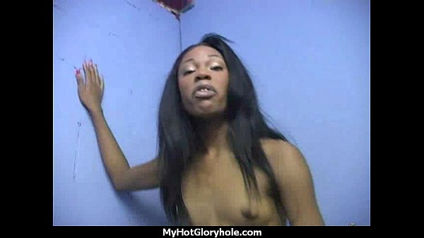 Horny Lady Enjoys Gloryhole Cocksucking_Interracial 5