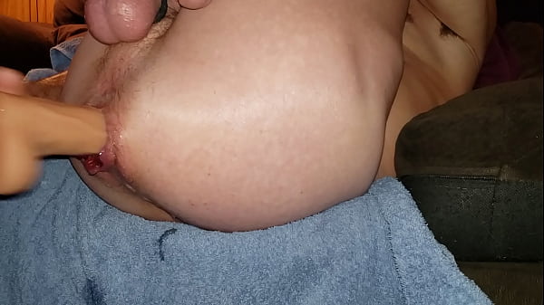 Play MP4 - Femboy holds legs up for dildo deep insertion