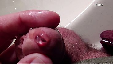 Super close up view of my peehole as I pee