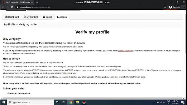 Verification video