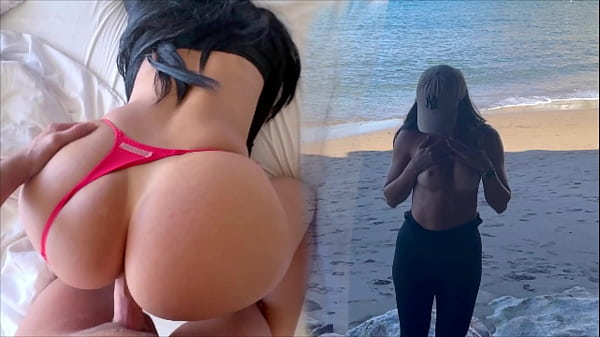 BEACH ADVENTURE Perfect tits big_ass exposed in public and gets fucked after topless