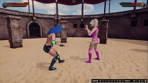 Twiggy vs barbie nf3d female mma battle combat arena 