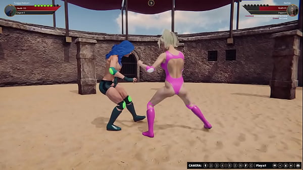 Twiggy vs barbie nf3d female mma battle combat arena 