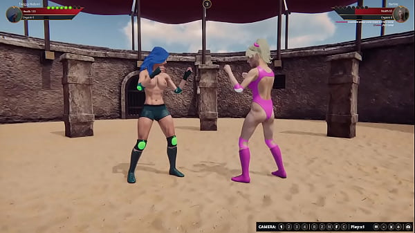 Twiggy vs barbie nf3d female mma battle combat arena
