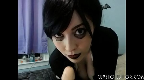 Cute Brunette Teen SlutShowingBlowjobSkills_On Webcam Show