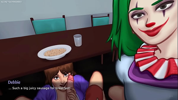 Summertime saga by darkcookie hot milf stepmom busted sucking off tenant's huge cock under the table 