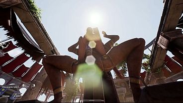 Thousands of viewers watch as Lara Croft's tight pussy is destroyed by a huge cock from an awakened statue 