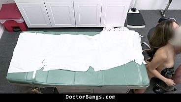 Step dad gets a blowjob while doctor fucks step daughter