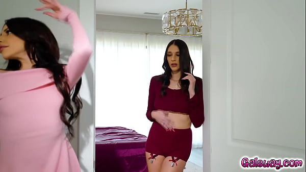 Aria Sloane gets caught and embarrassed spying on her roommate Hime Marie 